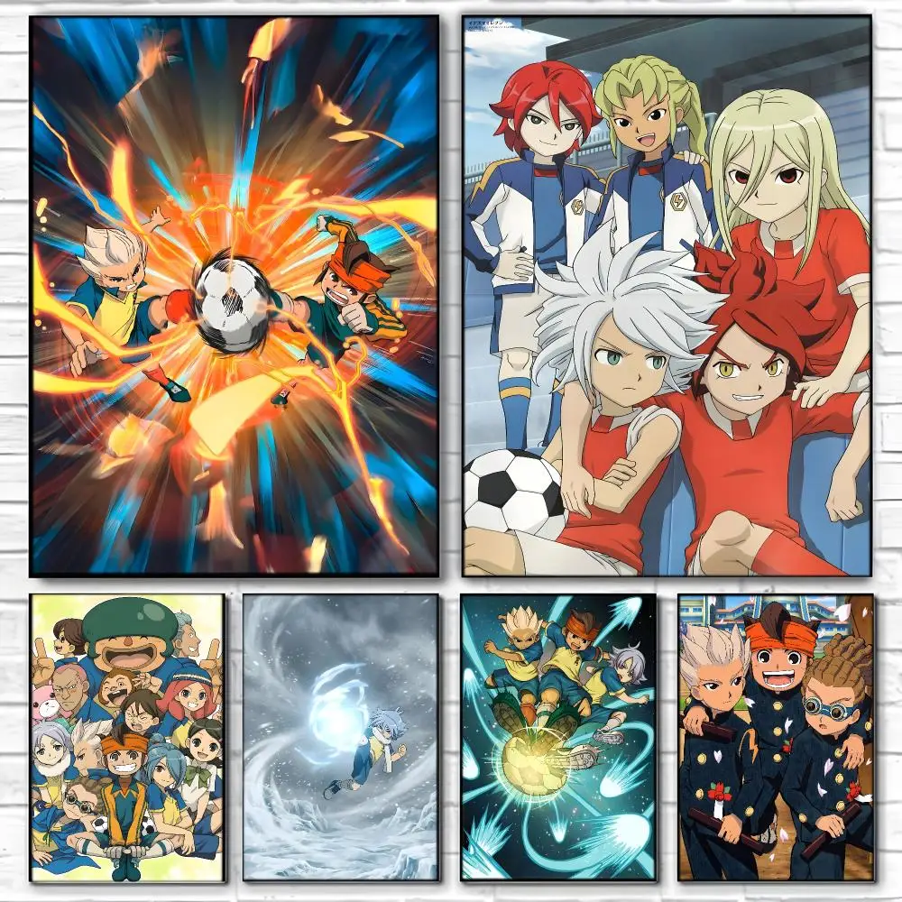 Youth Football Anime I-Inazuma Eleven Poster  Self-adhesive Art Waterproof Paper Sticker Coffee House Bar Room Wall Decor