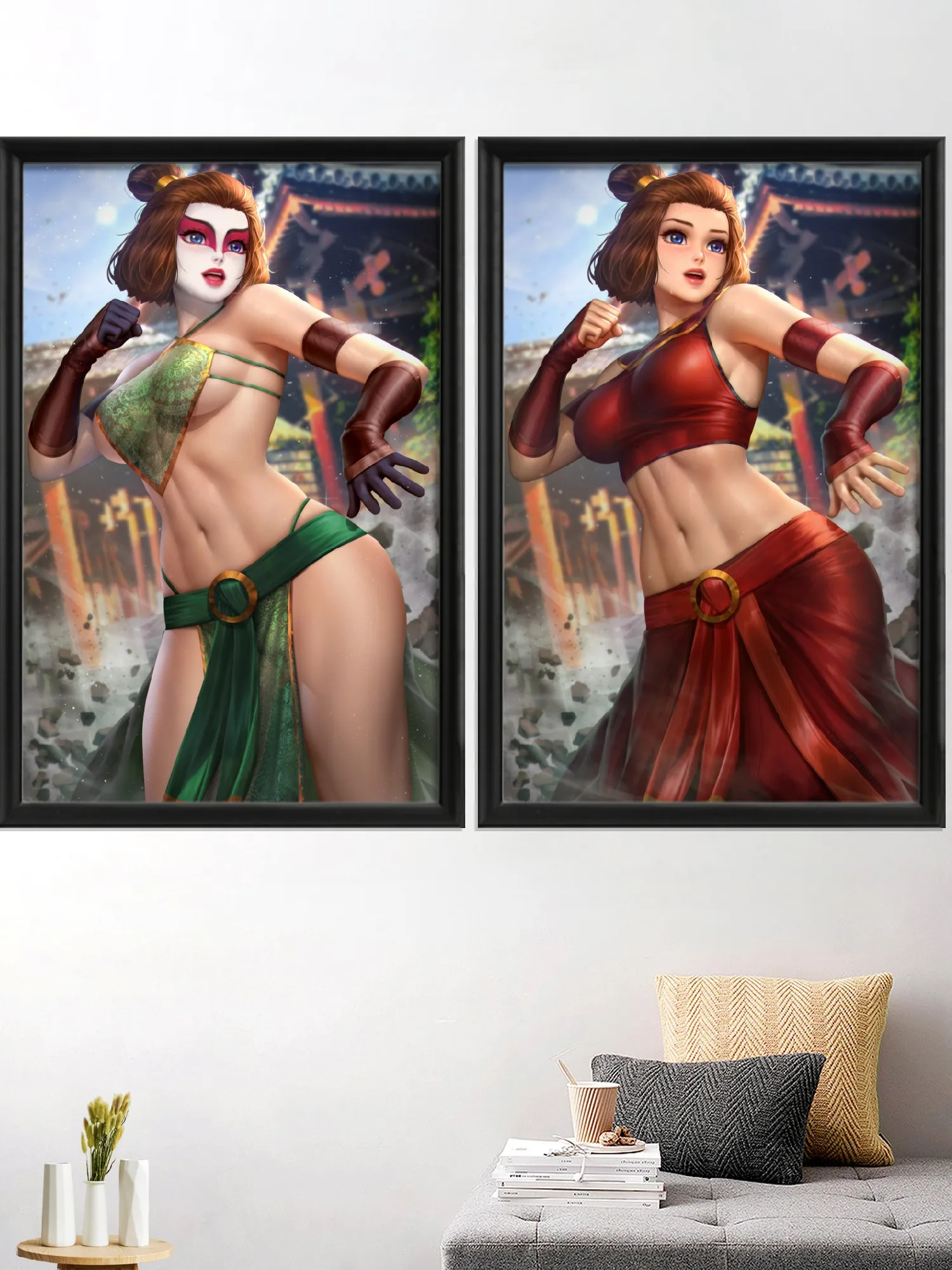 Anime Game Sexy Nude Girl Katara Cartoon Art-Poster Picture, Silk Prints, Wall Decor, Home Decoration