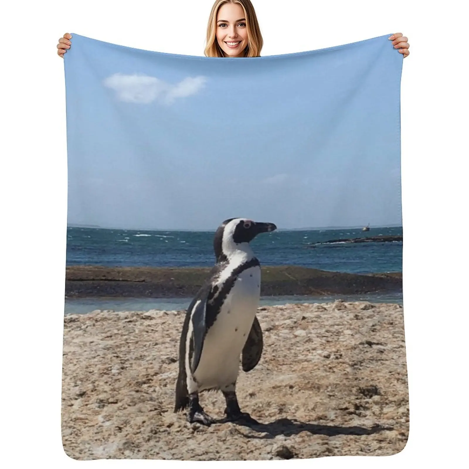 South African Penguin Throw Blanket Luxurious Soft Fuzzy Blanket for Sofa Bed
