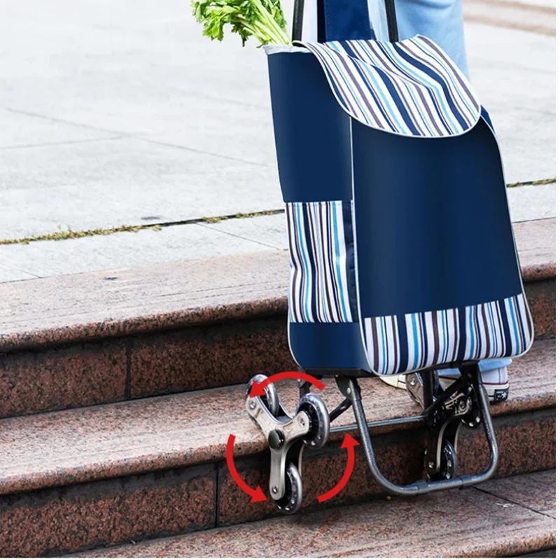 

Light Grocery Shopping Trolley Household Climbing Stairs Folding Trailer Outdoor Travel Hand Pull Shopping Cart