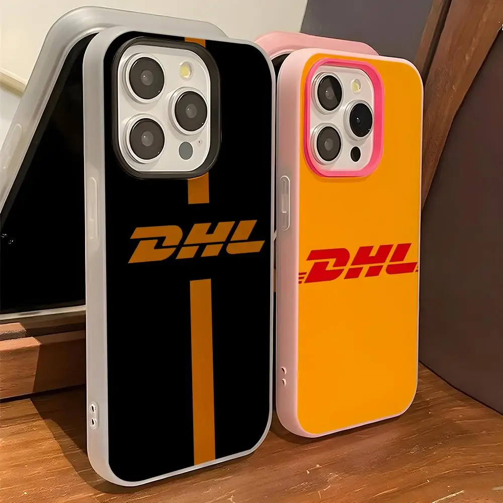 

Brand D-DHL Phone Case IPhone 17 Air 16 15 14 Plus 13 Pro Max 2 Soft Frosted Candy Transparent Jelly 2-in-1