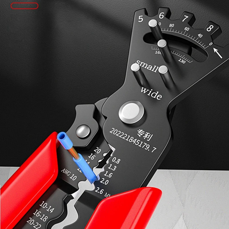 Alicates pelacables de Metal rojo para corte de Cable, herramienta de mano, 1 unidad