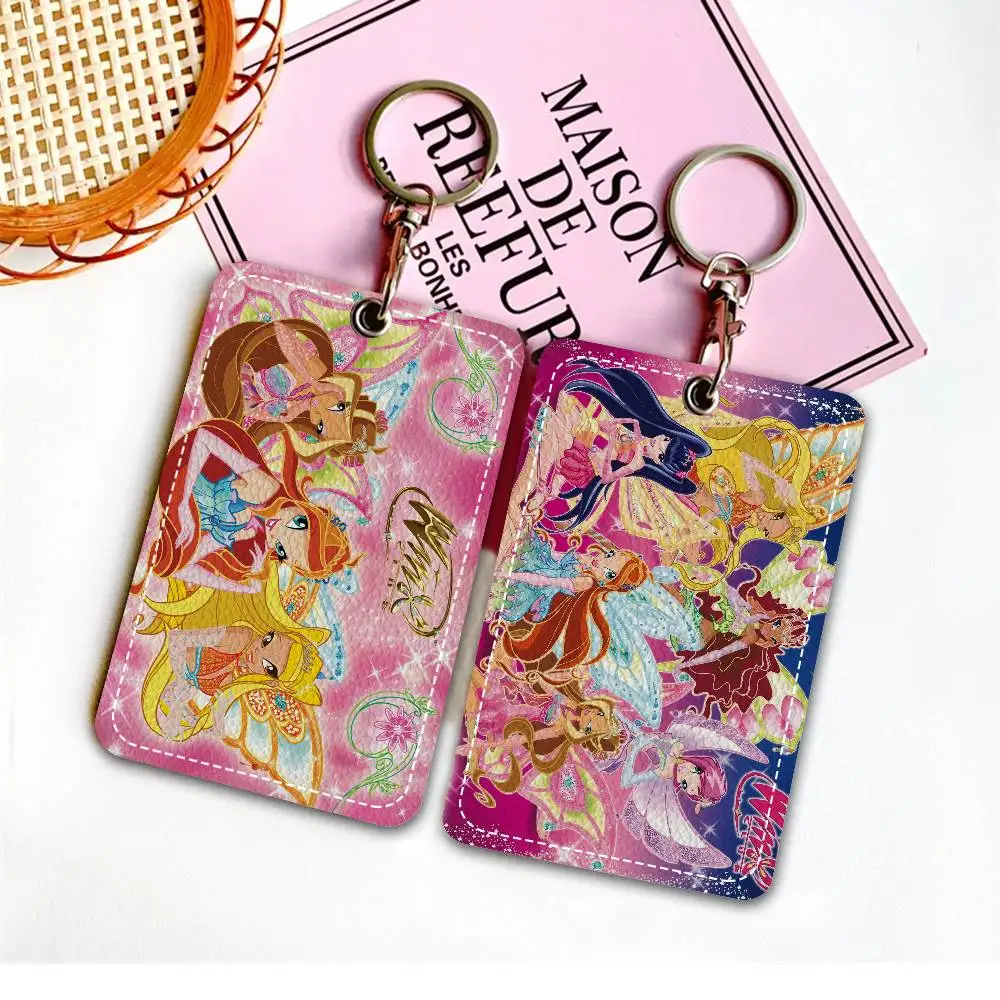 شعبية الرسوم المتحركة التلفزيونية W-winX لطيف أنيمي المفاتيح حاملي بطاقات كيرينغ البنك حافلة معرف بطاقات الائتمان سلاسل حلقية رئيسية #4