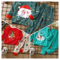 Christmas Pajamas for Kids 0-6 Years Boys Clothing Santa Claus Sleepwear Toddler Girls Xmas Nightwear New Year Party Gift DS39