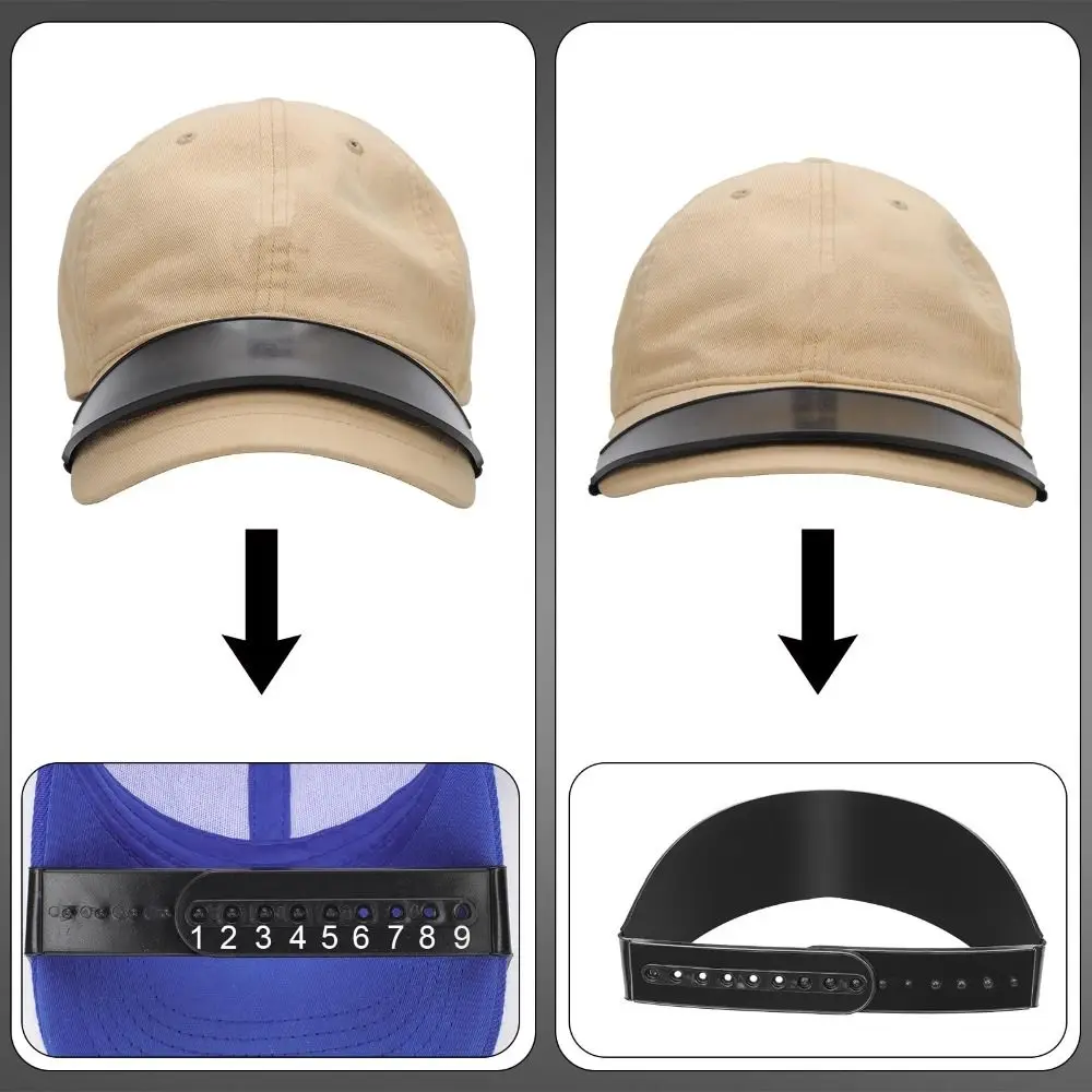 with 9 Brim Curve Hat Brim Bender Hat Shaper Plastic Hat Curving Band Convenient Shaper Reusable Hat Curve Bender Baseball Caps view 3