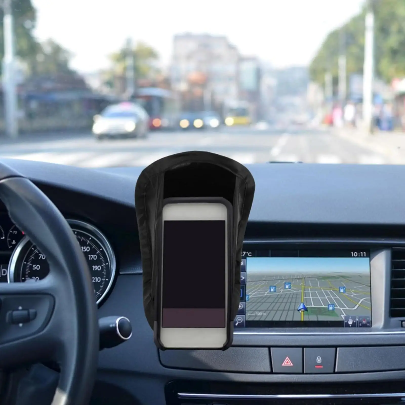 

Солнцезащитный козырек для автомобильного телефона, простая установка, складной светильник, блокирующий, водонепроницаемый, практичный, универсальный чехол для зонта для мобильного телефона