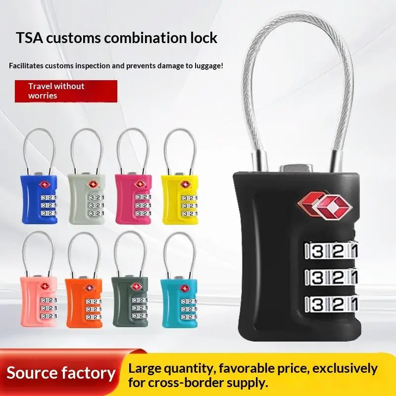 Travel TSA Customs Lock Password Changeable Lock 3 Digit Portable Zinc Alloy Suitcase Luggage Backpack