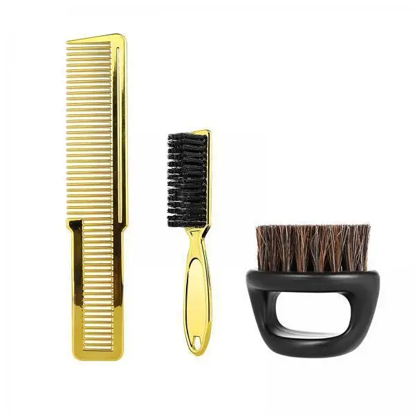 Grooming Comb Kit PP Durable Combs Anti Slip Handle Flat and Round Pieces Hair Tools for Daily Use