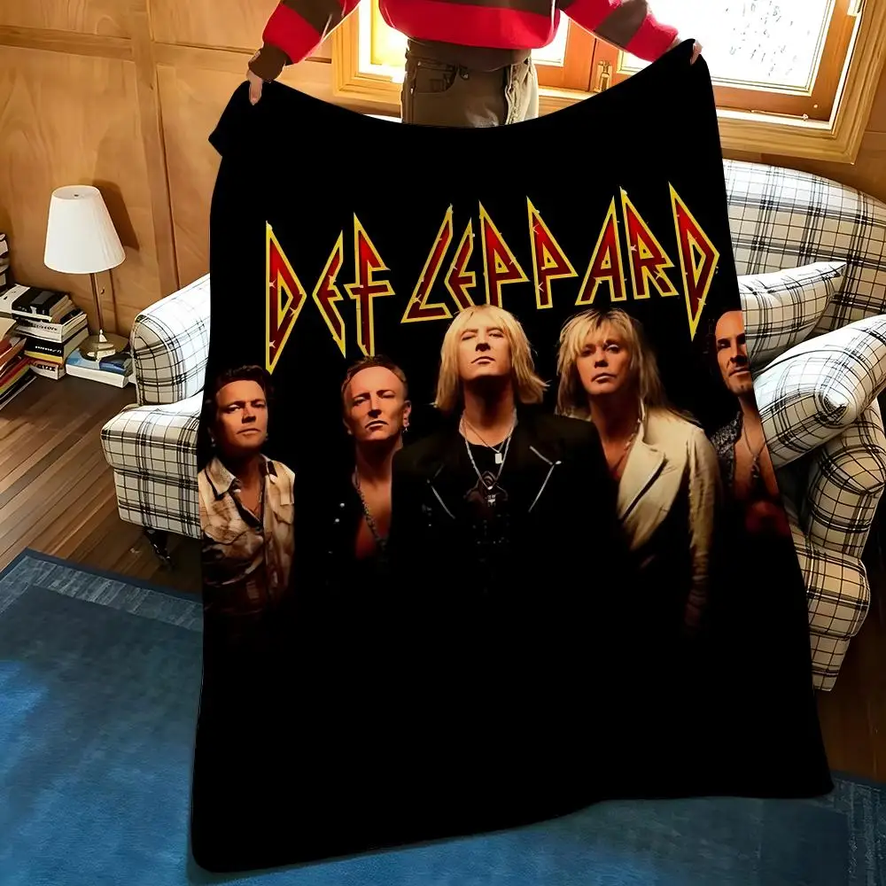 Music D-Def L-Leppard Überwurfdecke aus Flanell, geeignet für Sofas, Betten, Büros, Reisen, Campingstühle – Detail 16
