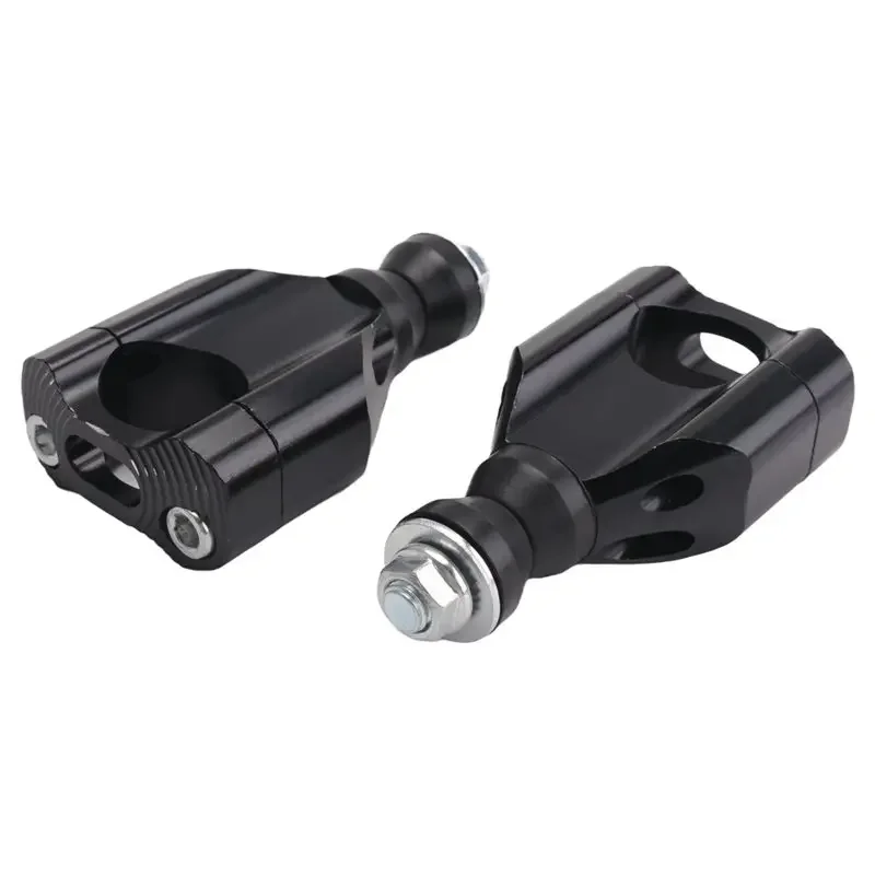 Latest-4PCS Set 11/8 Inch 28Mm CNC Motorcycle Handlebar Mount Riser Clamp Aluminium Handlebar Mounts Clamp Riser Black