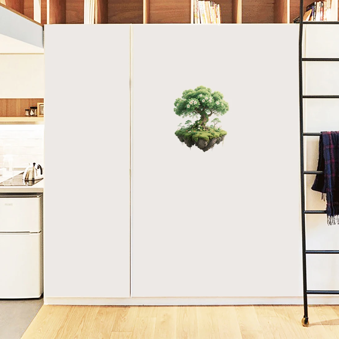 Three Ratels CAB30 Beautiful Lemon Tree Floating Island Art Wall Decals for Home Decor