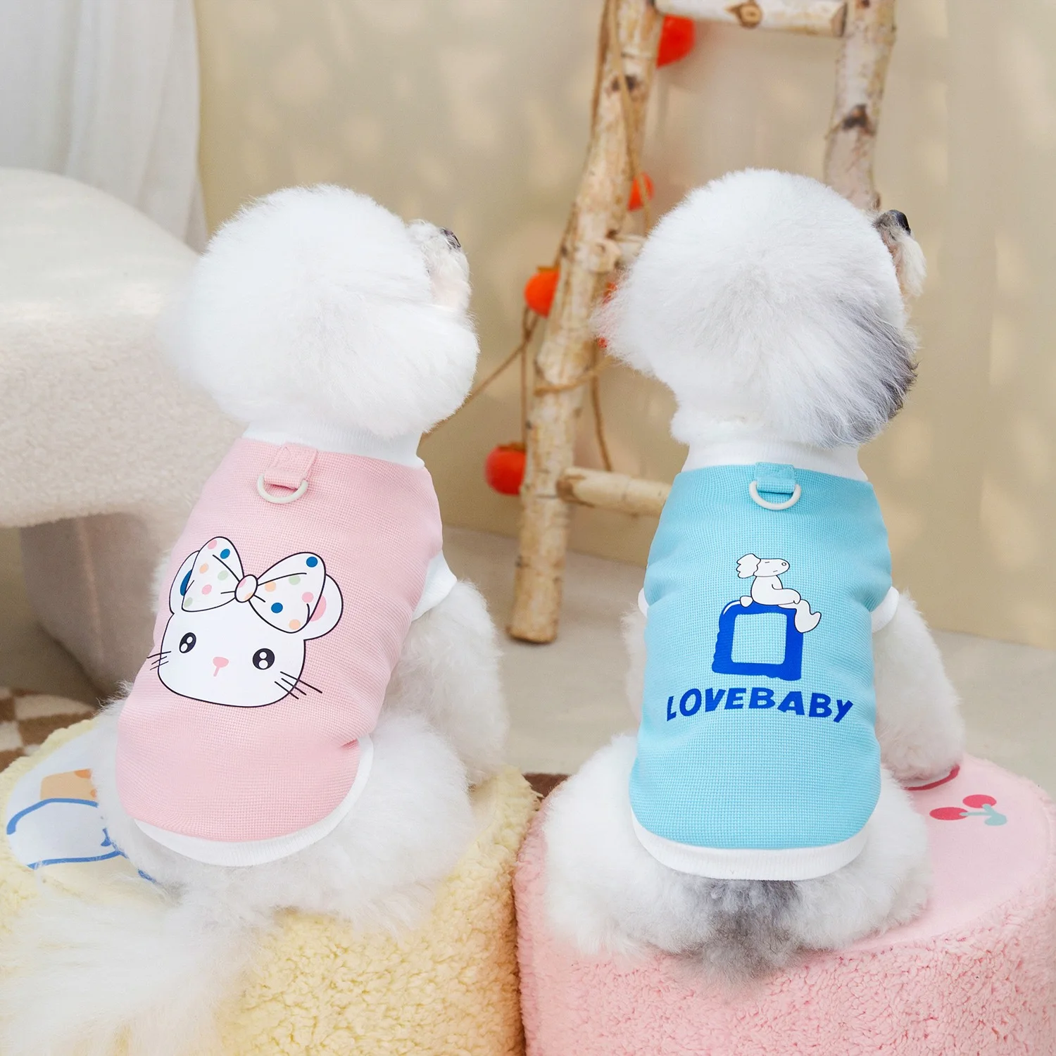 Truelove الكرتون طباعة كلب الملابس تي شيرت سترة تشيهواهوا الاشياء جرو الملابس الملابس السلع تنفس سترة للقطط #3