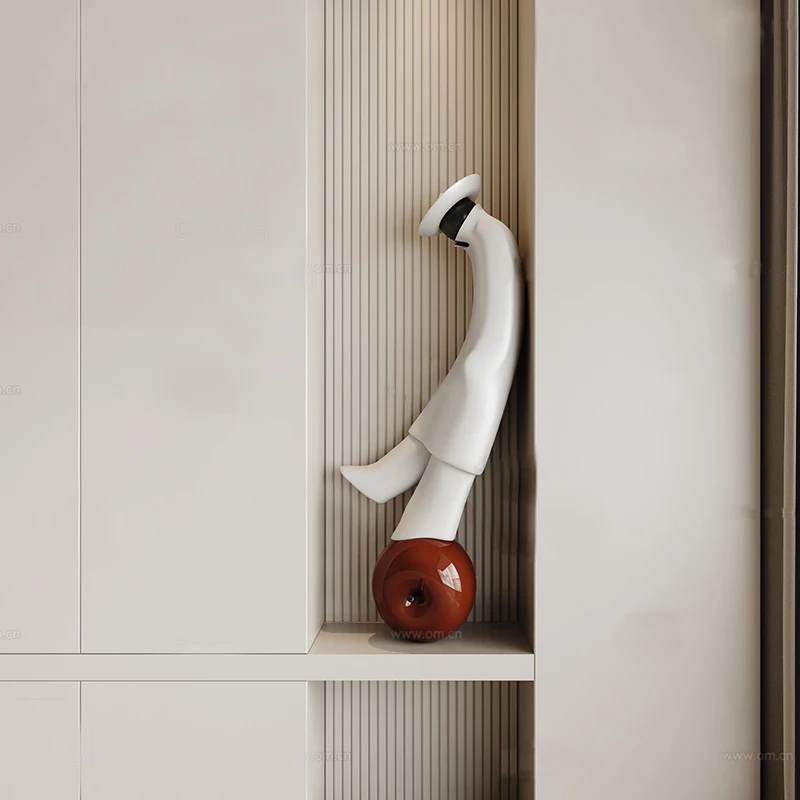 

Nordic figure sculpture modern creative home living room TV cabinet porch ornament model room decorative artwork