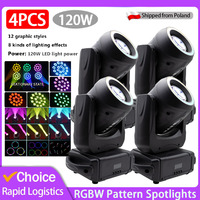 120W LED 8*8 Gobo DJ Disco Light DMX512 Stage Strobe Light Wedding Christmas Holiday Ambient Light RGB Professional Stage Lights