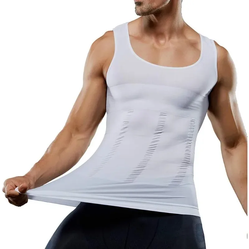 

New! High-quality Hot Selling Men's Compression Tank Top - Slimming Body Shaper Vest with Tummy Control for Daily Wear