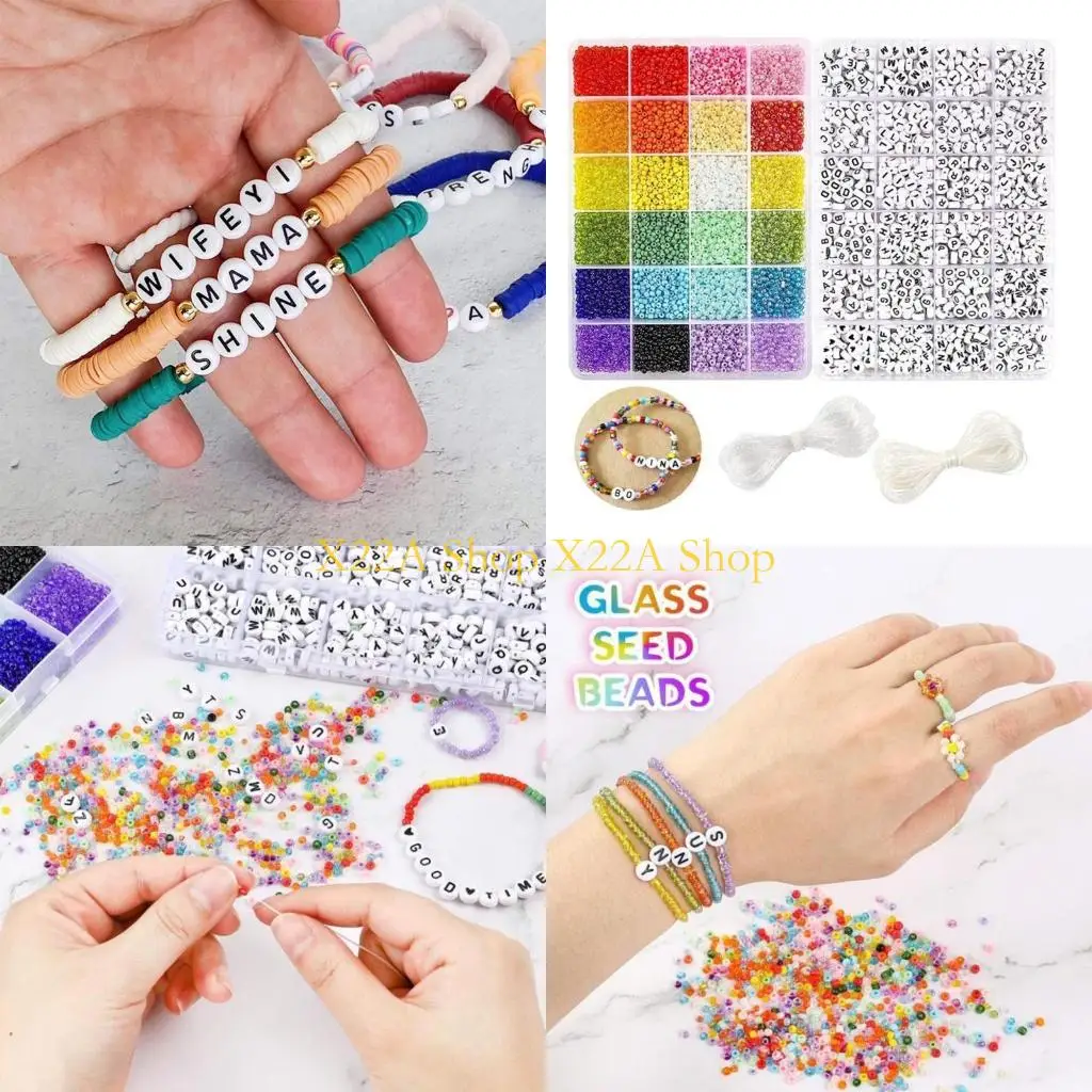 Unique DIY Arts and Crafts Gift for Women Girlfriend Kids Bead Craft Kit Set Bracelet