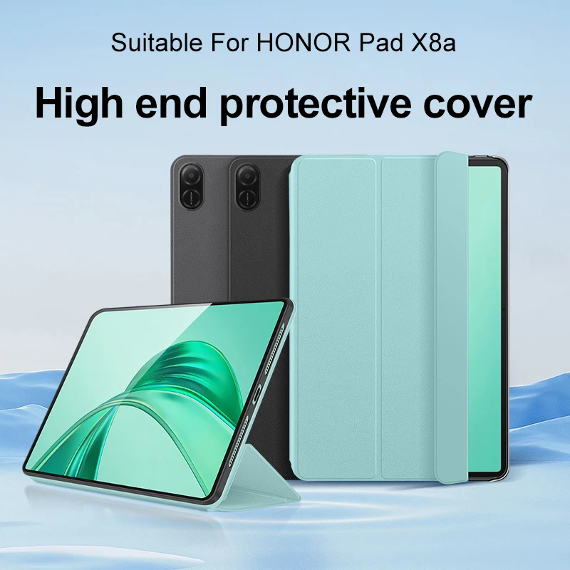 Plain leather flat cover for honor pad X8a 11-Inch simple flip flat jacket