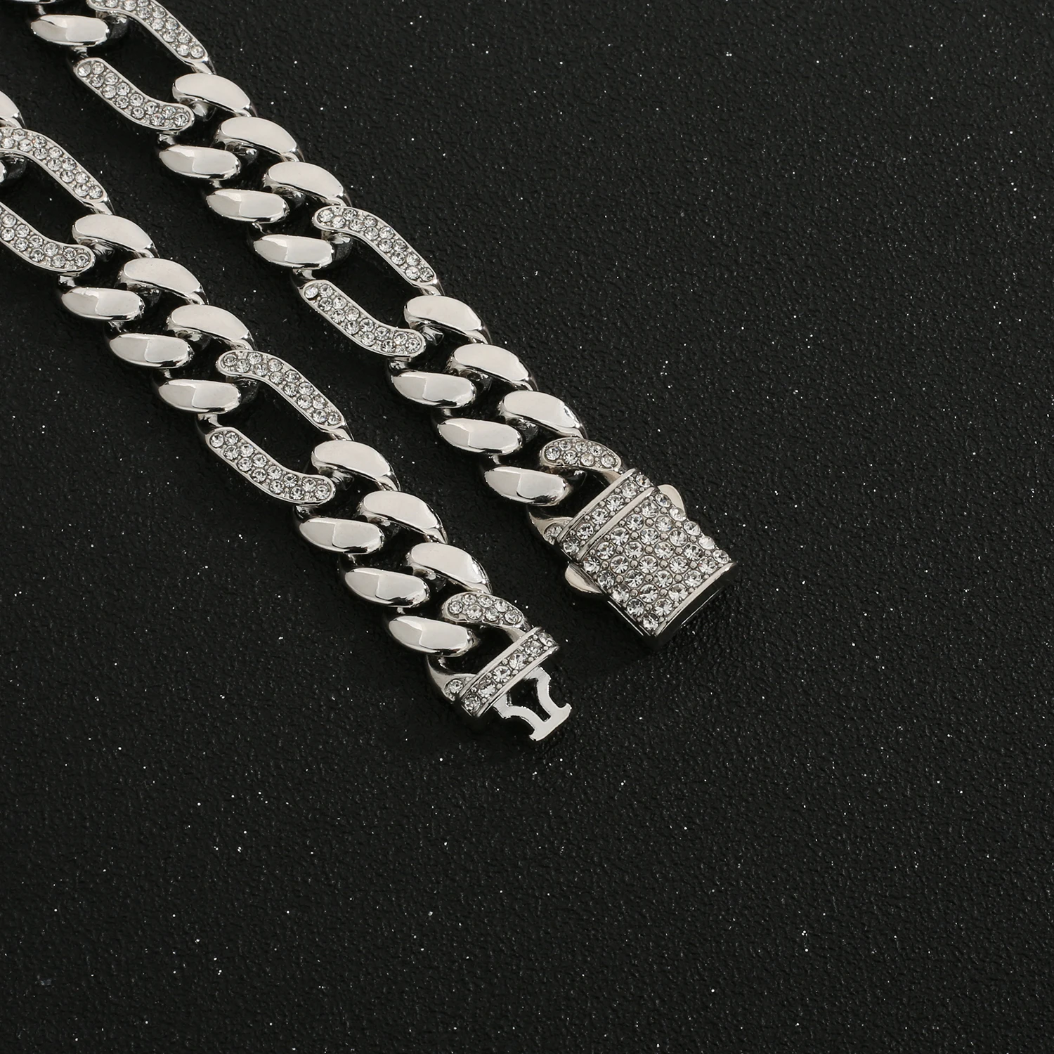 Hip Hop 14k Gold Plated Stainless Steel Jewelry Iced Cadena Hombre Miami Cuban Chain Men\'s Necklace