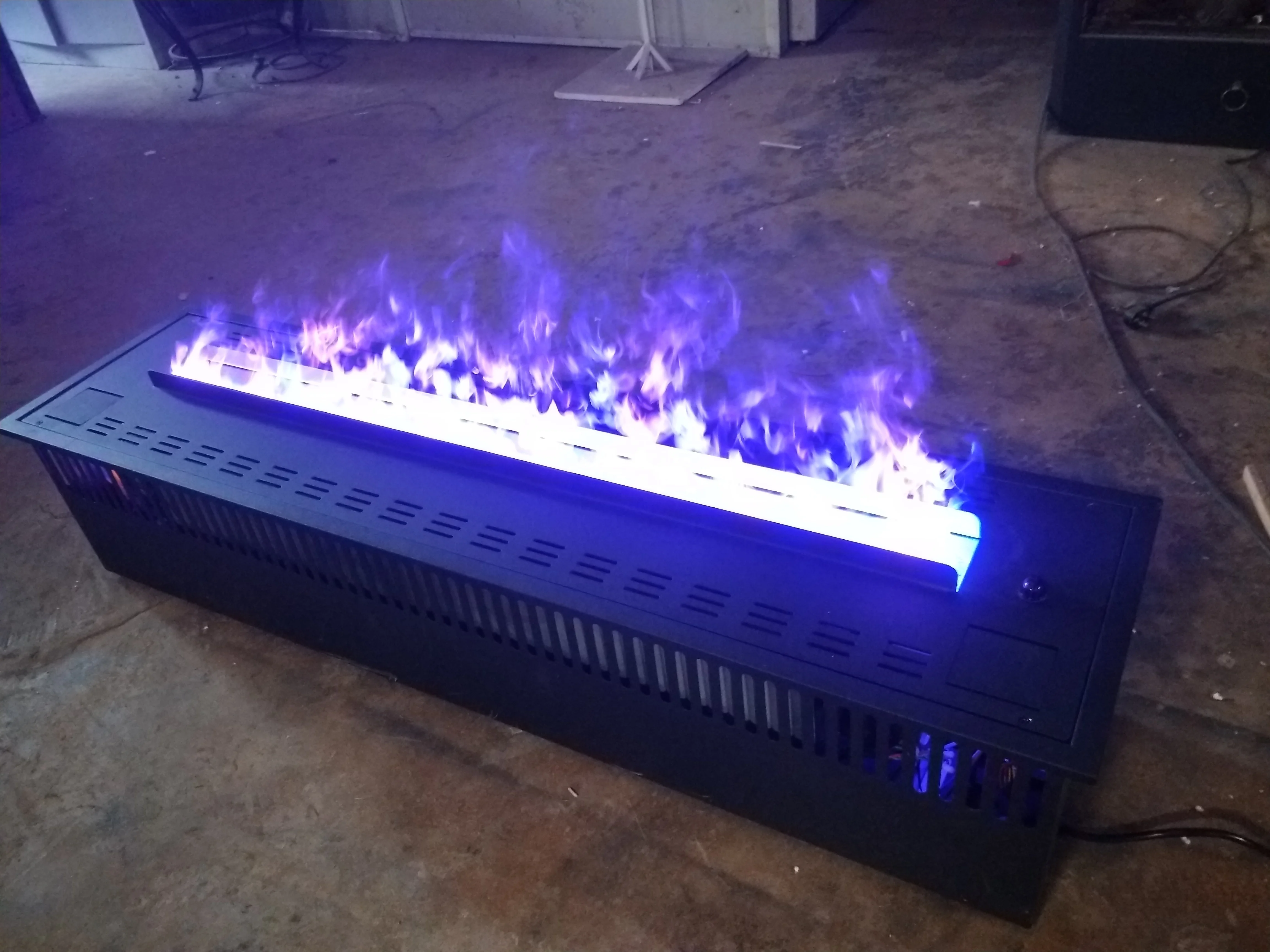 Modern 1000 MM Electric Wall Fireplace With Auto 3D LED Steel Construction Remote Control Features Installation Type Insert