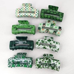 8.2cm 2024 St. Patrick's Day Clover Hair Clip Heart shaped Leaf Headpiece Irish Festival Collection Party Decoration