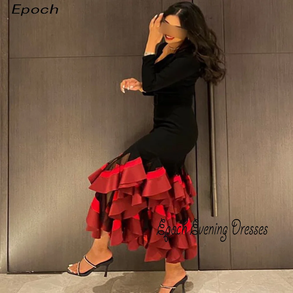 Epoch-vestido de noche Formal para mujer, elegante vestido de sirena de manga larga con cuello en V, vestido de graduación de regreso a casa, 2024