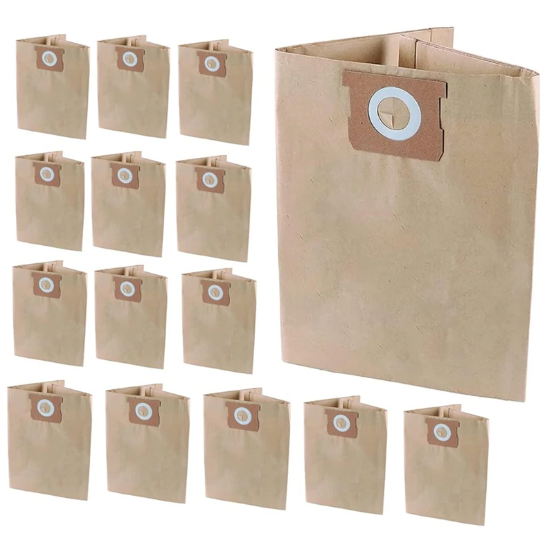 BAAG-Pack 15 كيس مكنسة لـ DEWALT 6 إلى 10 جالون Shop Vac DXVA19-4101، كيس تجميع الغبار مع فلتر لـ DXV06P DXV09P