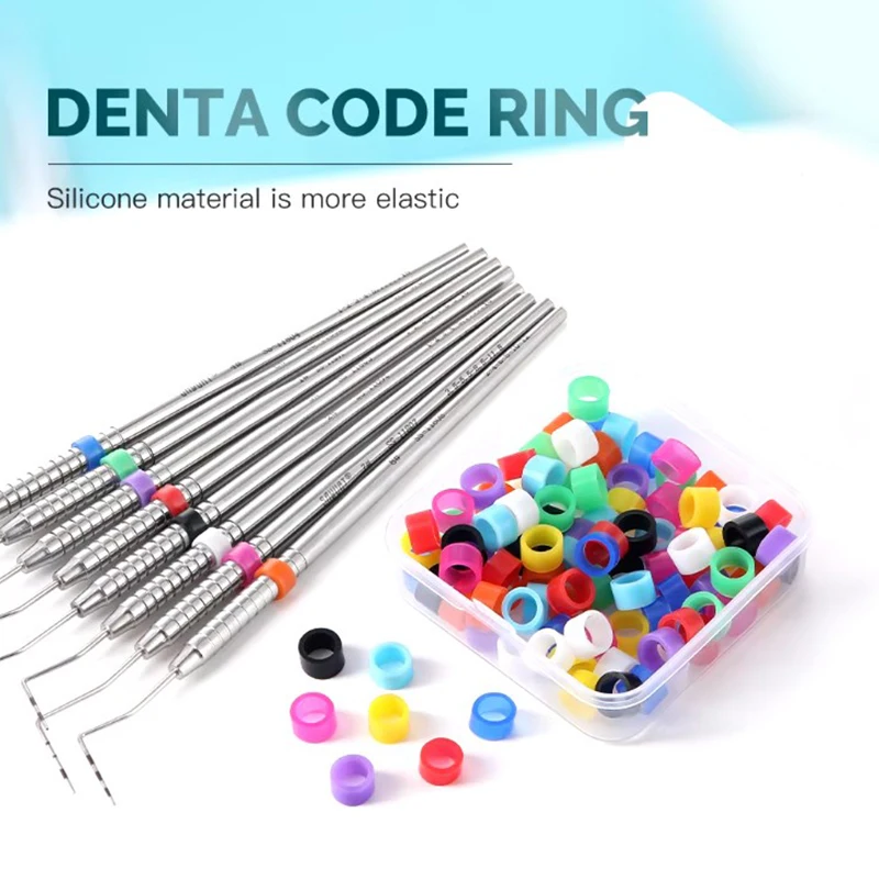 

50 шт., универсальные разноцветные силиконовые кольца для наконечников и инструментов