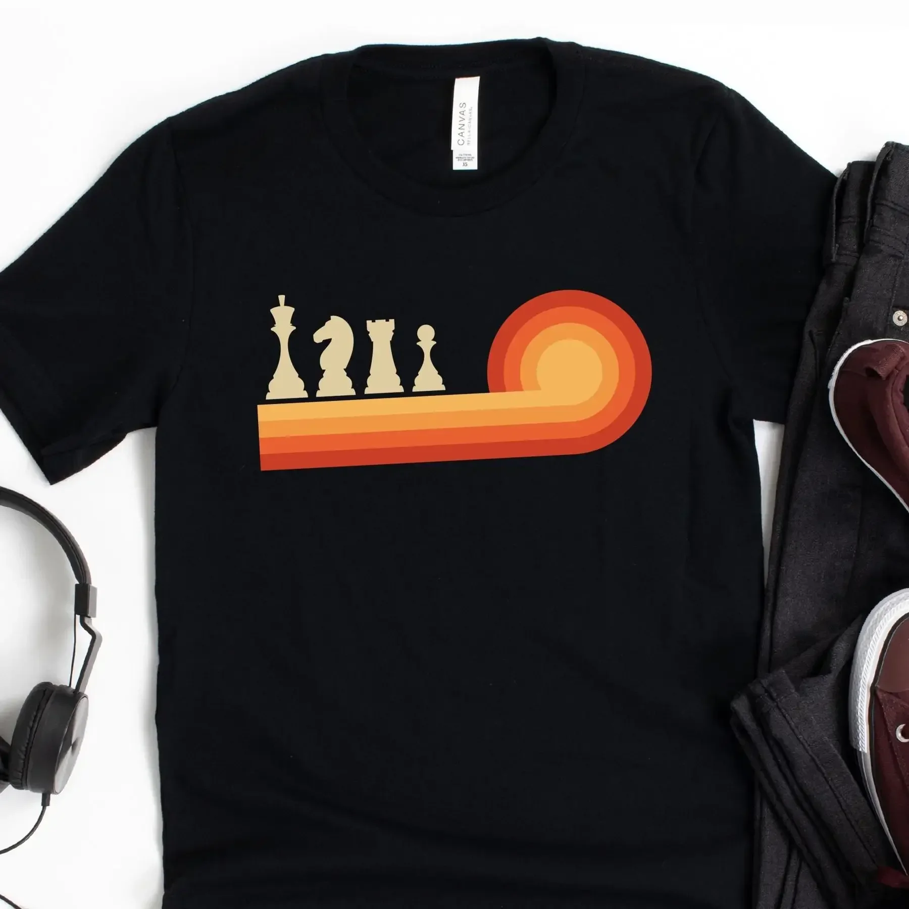 Retro Chess Pieces T Shirt Funny Vintage Tournament Choose Your