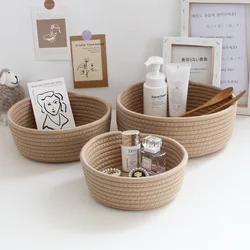 Round Desktop Storage Baskets Jewelry Key Remote Control Organizer Dormitory Bedroom Desk Toy Cosmetic Book Pen Boxes