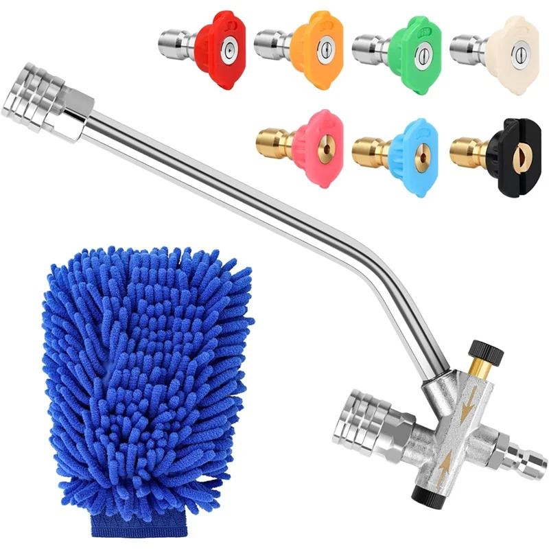 Pressure Washer Sprayernozzles Accessories Kit Includes Dual Connector, 7 Sprayer Nozzles, 1/4