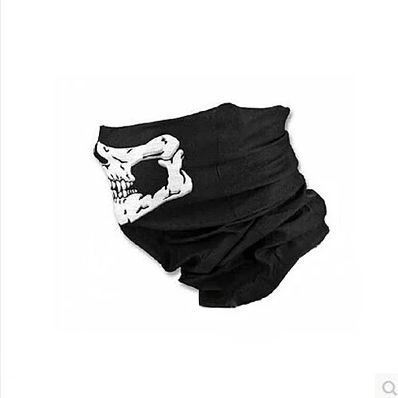 Cycling Face Mask Headwear Halloween Skull Wrap Scarf Warm Washable Headband Breathable Running Bandana Outdoor Sports Equipment