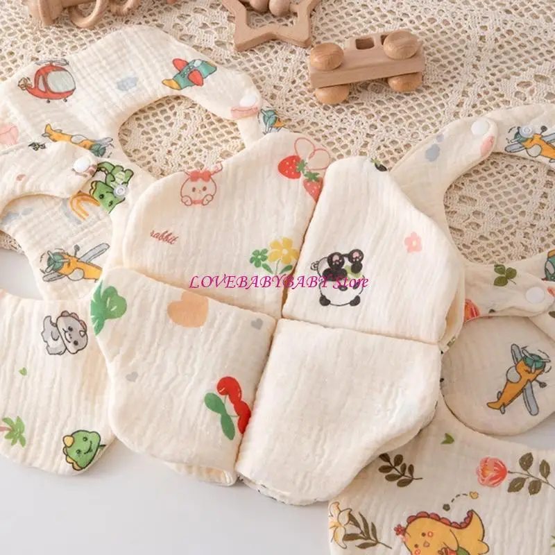 

Soft Absorbent Saliva Towel Newborns Baby Burp Cloth 6-layer for Boy Girls 4XBC