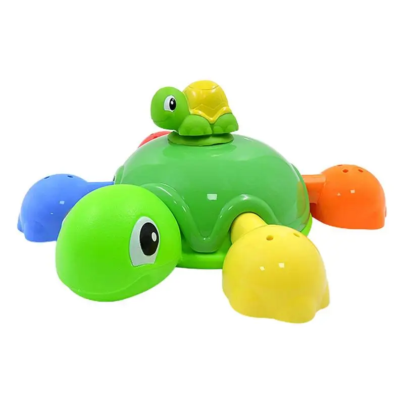 

Cute Turtle Shape Bath Toy Wind-up Infant Swimming Turtle Bathroom Bathing Toy Montessori Preschool Sprinkler Toy For Kids