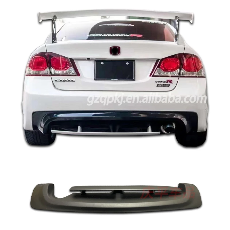 for Honda eighth-generation Civic FD2 upgrade TR FD2 rear bumper mugen carbon rear spoiler diffuser Civic body kit