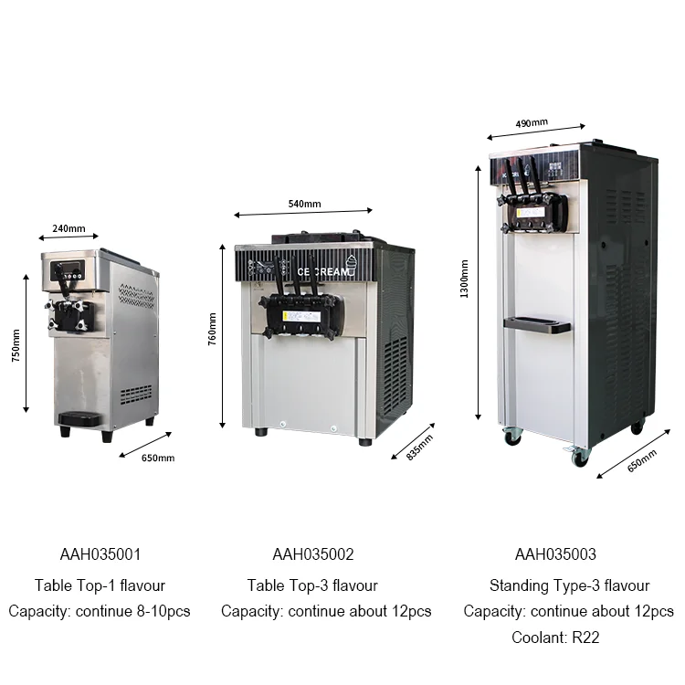 Commercial ice cream machine small portable fully automatic ice cream machine vertical cone machine desktop ice cream machine