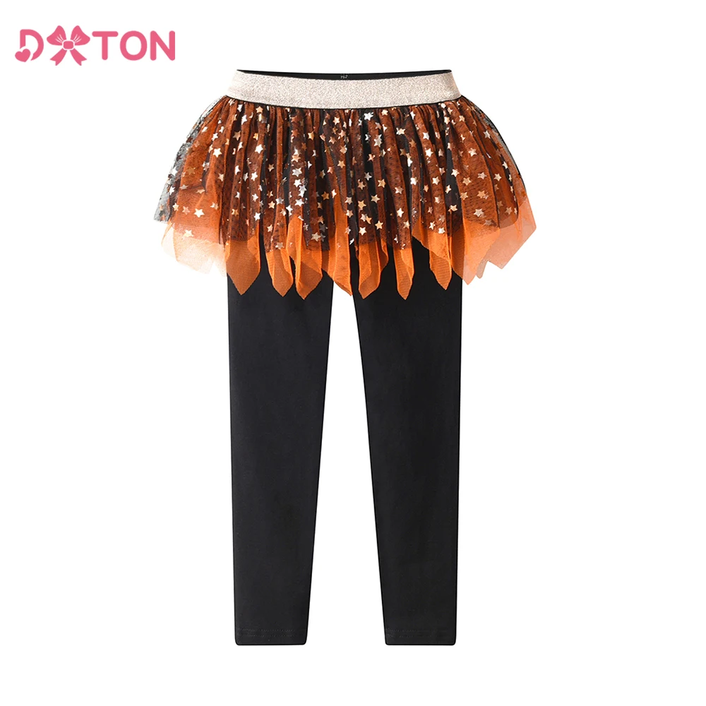 

DXTON Girl Leggings Children Skirt-pants Halloween Closplay Party Kids Costumes Irregular Skirt 2 Fake Trousers Winter Clothing