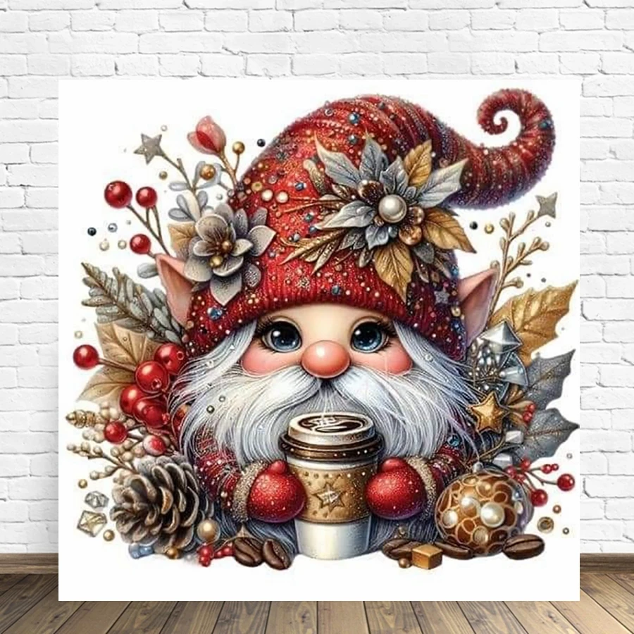 1PC frameless Cartoon Deberg Diamond Painting Christmas Dwarf Sticking Diamond Embroidery Handmade DIY Mosaic Home Decoration Gi