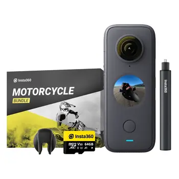 كاميرا Insta360 X3 الرياضية صغيرة الحجم، مزودة بمستشعر 1/2 بوصة، كاميرا بانورامية - طقم دراجة نارية وملحقات X3/ONE X2/ONE RS Twin 10 best sales كاميرا إنستا 360 وان آر إس 1 بوصة - №6