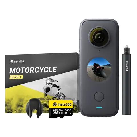 Insta360 X3 Sport-actionkamera i fickformat, 1/2-tums sensor, panoramakamera – motorcykelkit och tillbehör till X3/ONE X2/ONE RS Twin 10 best sales Insta360 One RS 1 tum - №6