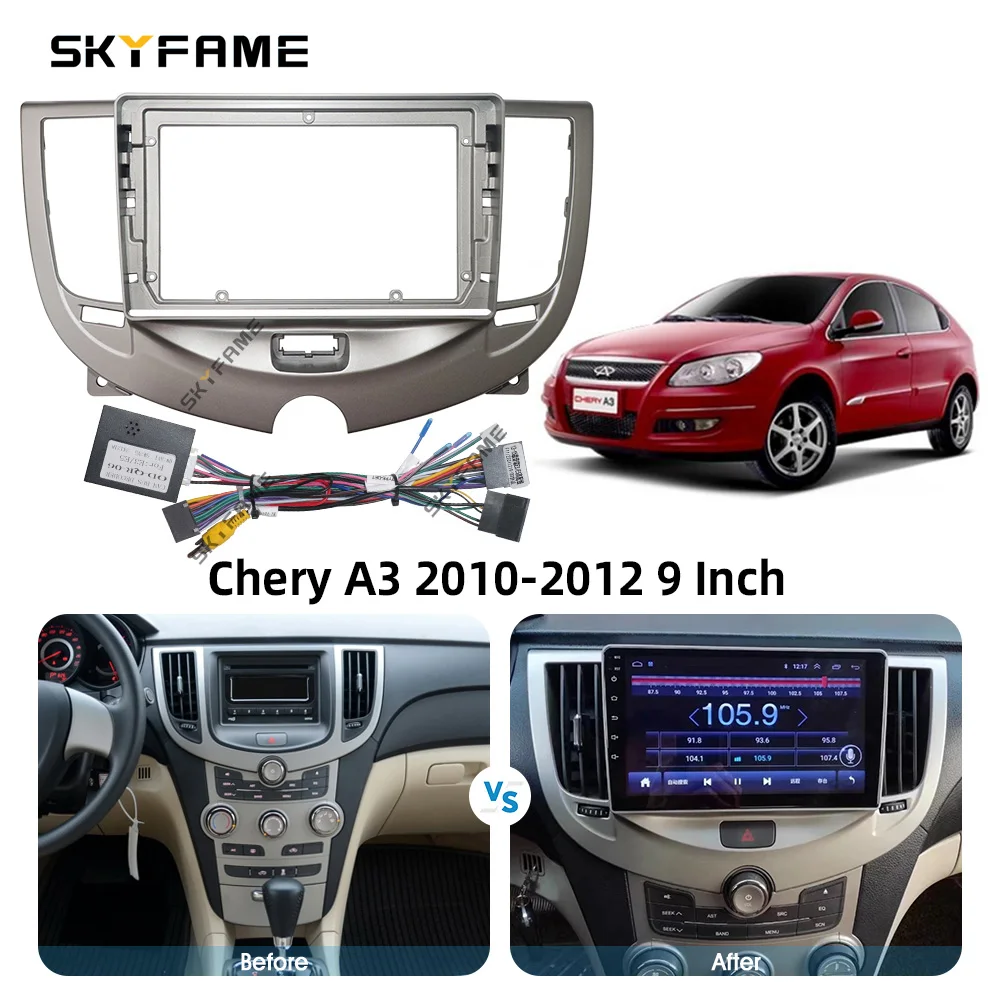 SKYFAME إطار السيارة فآسيا محول Canbus صندوق فك أندرويد راديو داش تركيب لوحة عدة لشيري A3 J3 M11 Tengo