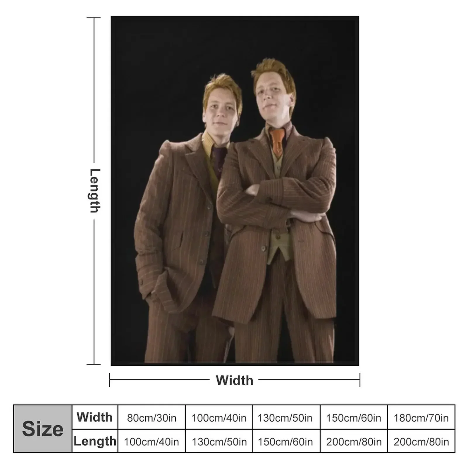 Fred and George Weasley Throw Blanket Plaid on the sofa Polar Blankets