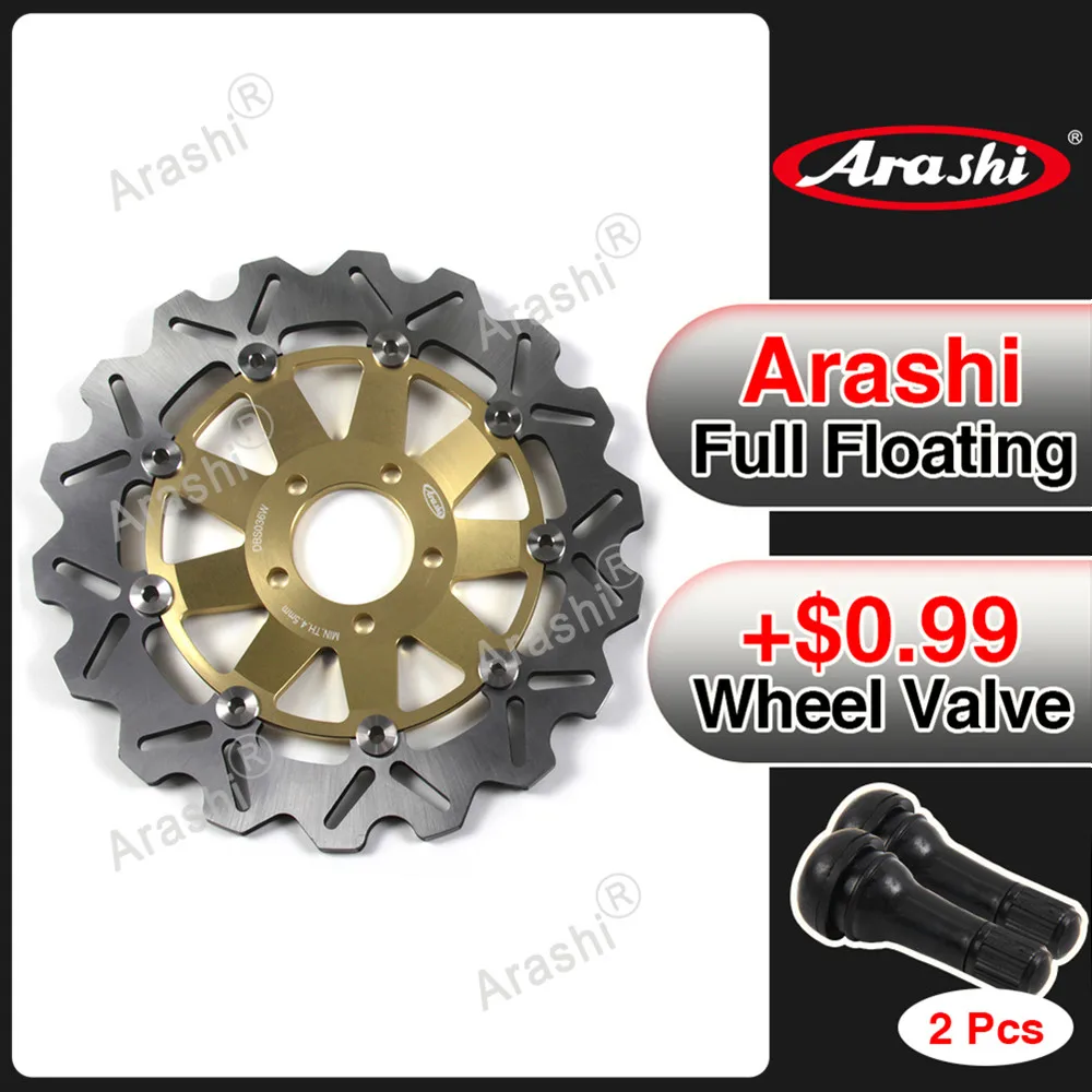 Arashi 1PCS 300mm Motorcycle CNC Floating Front Brake Disk Disc Rotors For KAWASAKI ZEPHYR 750/ ZR7 ZR7S GPZ900R GTR1000 Z1000 