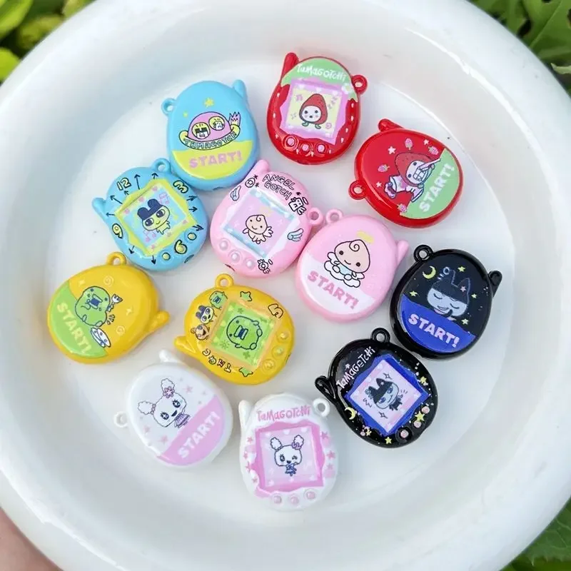 1-6 Stück Tamagotchi-Perlen-Zubehör, Acryl-Cartoon-Arcade-Maschinen-Perlen, DIY-Schlüsselanhänger, Schmuckmaterial, lustige Dekoration K – Detail 6