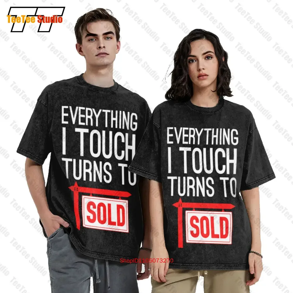 Everything I Touch Turns To Sold Real Estate Agent Real Estate Agent Vintage Oversized T-Shirt 9MJS