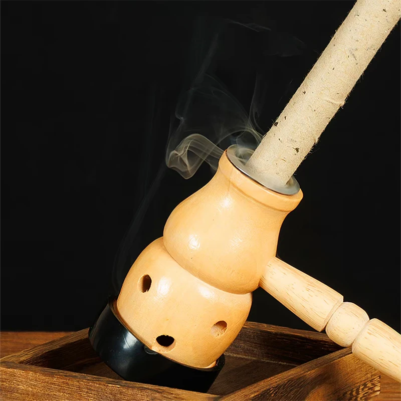 Gourd Type Moxibustion Tool Hand-held Moxa Stick Burner Warm Jade Mat Abdomen Massager Acupoint Meridian Wellness Massage