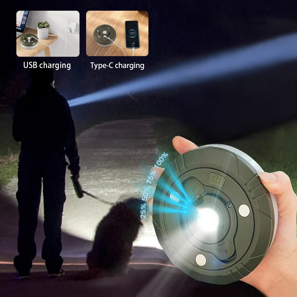 10M Creative Tape Measure Light String Camping Decoration Storage Light Strip USB Rechargeable Outdoor Waterproof LED Flashlight