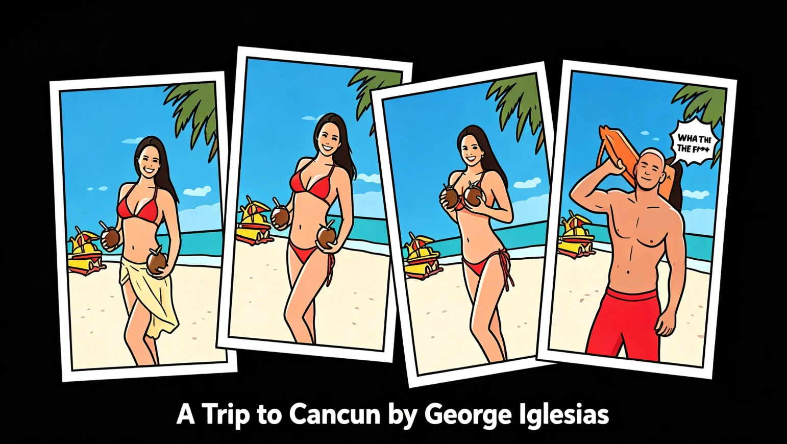 george-iglesias-a-trip-to-cancun-comedy-magic-trick-visual-card-vanish-with-beach-reveal-stage-parlor-routine-magic-props-fun