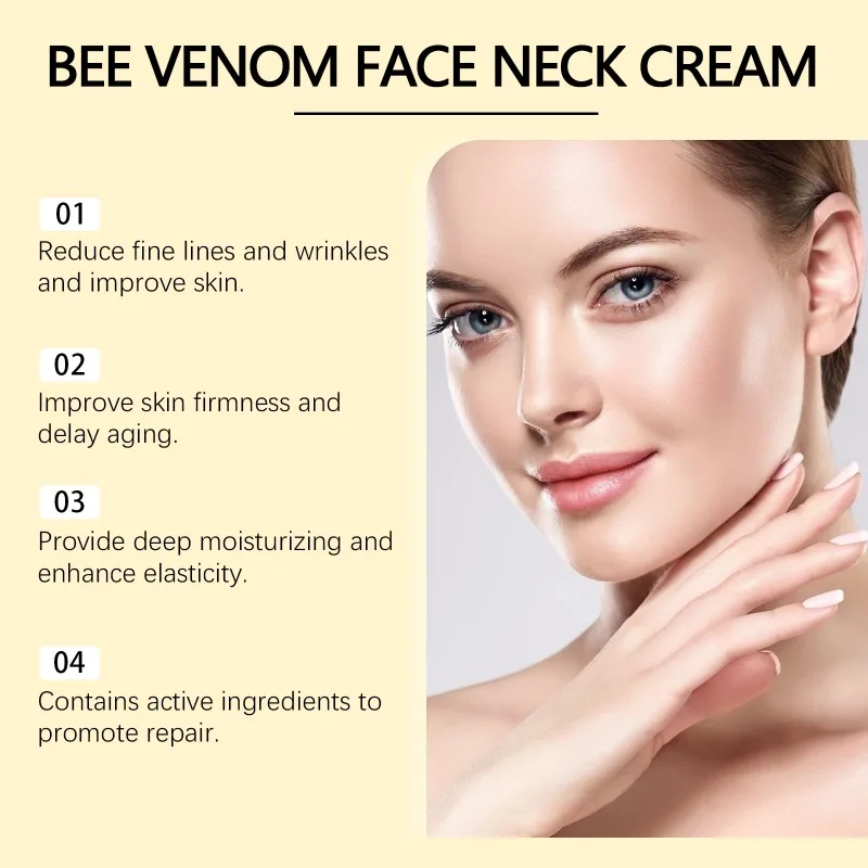 Bee Venom Face Neck Cream Eliminate Neck Fine Lines Brightening Moisturizing Anti-ageing Facial Rejuvenation Skincare Product