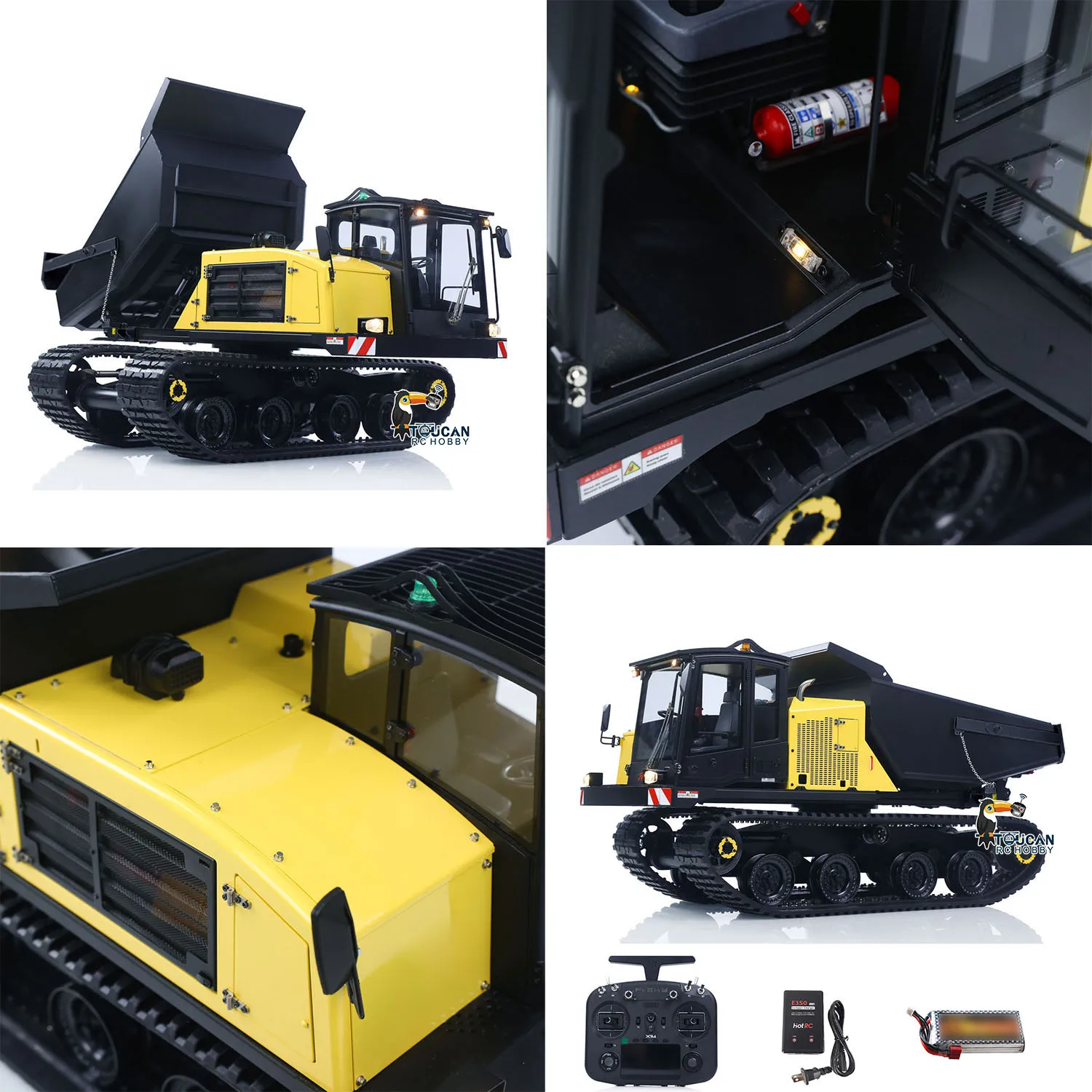 1/14 T14R Verbeterde Super Kikker Panter Afstandsbediening Hydraulische Crawler Dumper RC Metalen Rupskipper Frsky X14 Radio Auto's