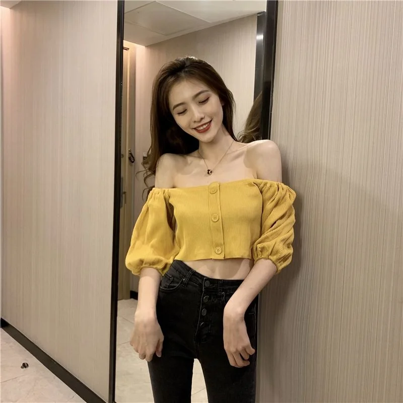 크롭 탑 풀오버 유니섹스 여성용 소매 있는 신축성 있는 밀리터리 니트웨어 홀로우 아웃 풀오버 이너웨어 울 느낌 밍크 같은